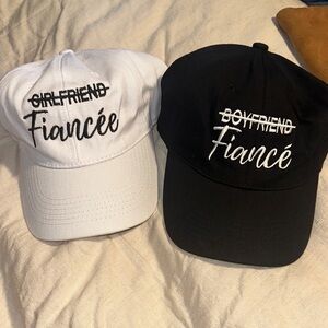 White and Black Fiancé Caps